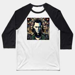 Loki-Art Deco Baseball T-Shirt